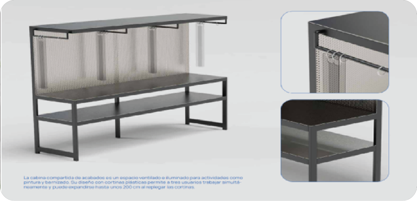 A black and metal shelf Description automatically generated with medium confidence